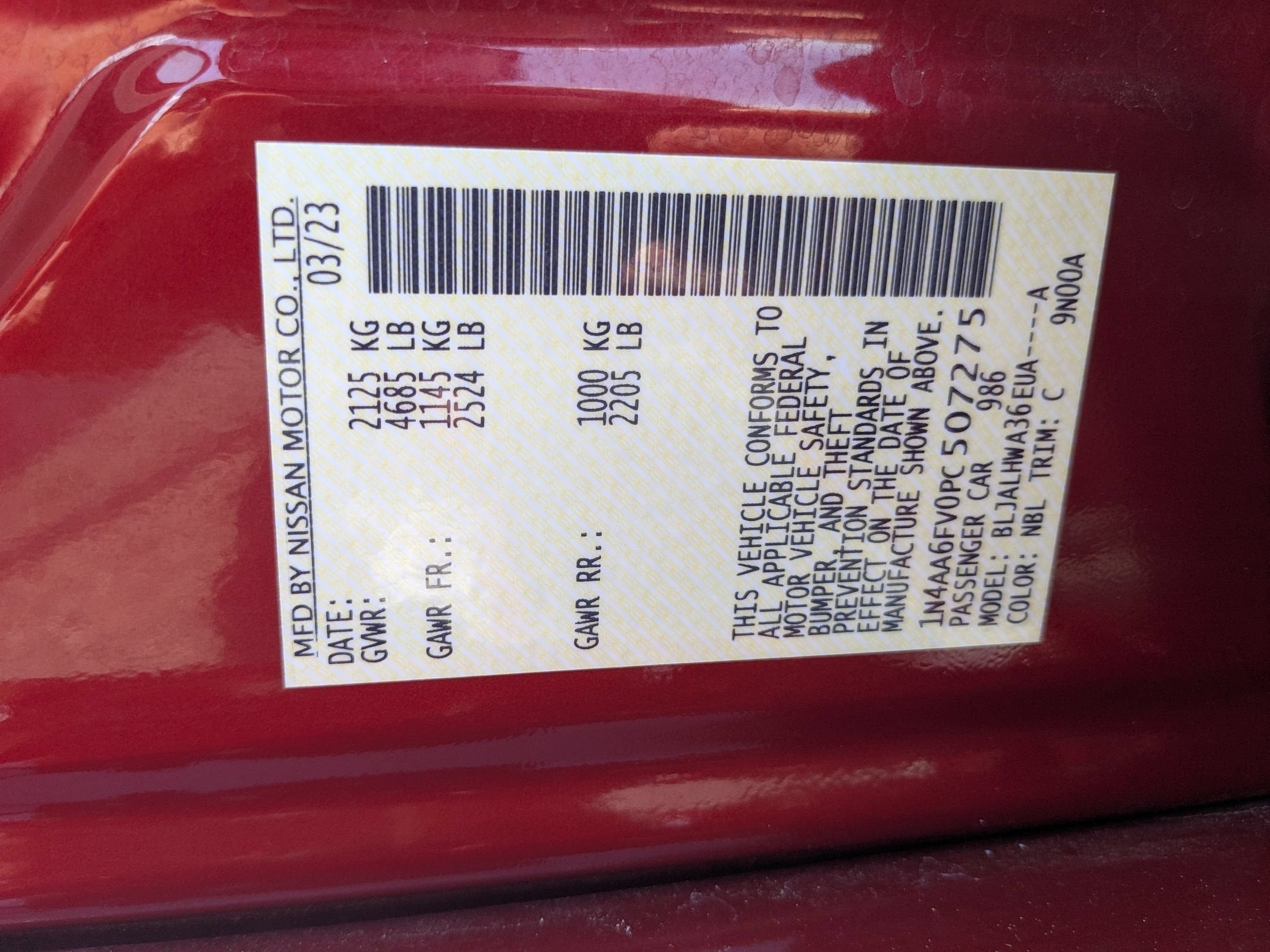 2023 Nissan Maxima Platinum Xtronic CVT