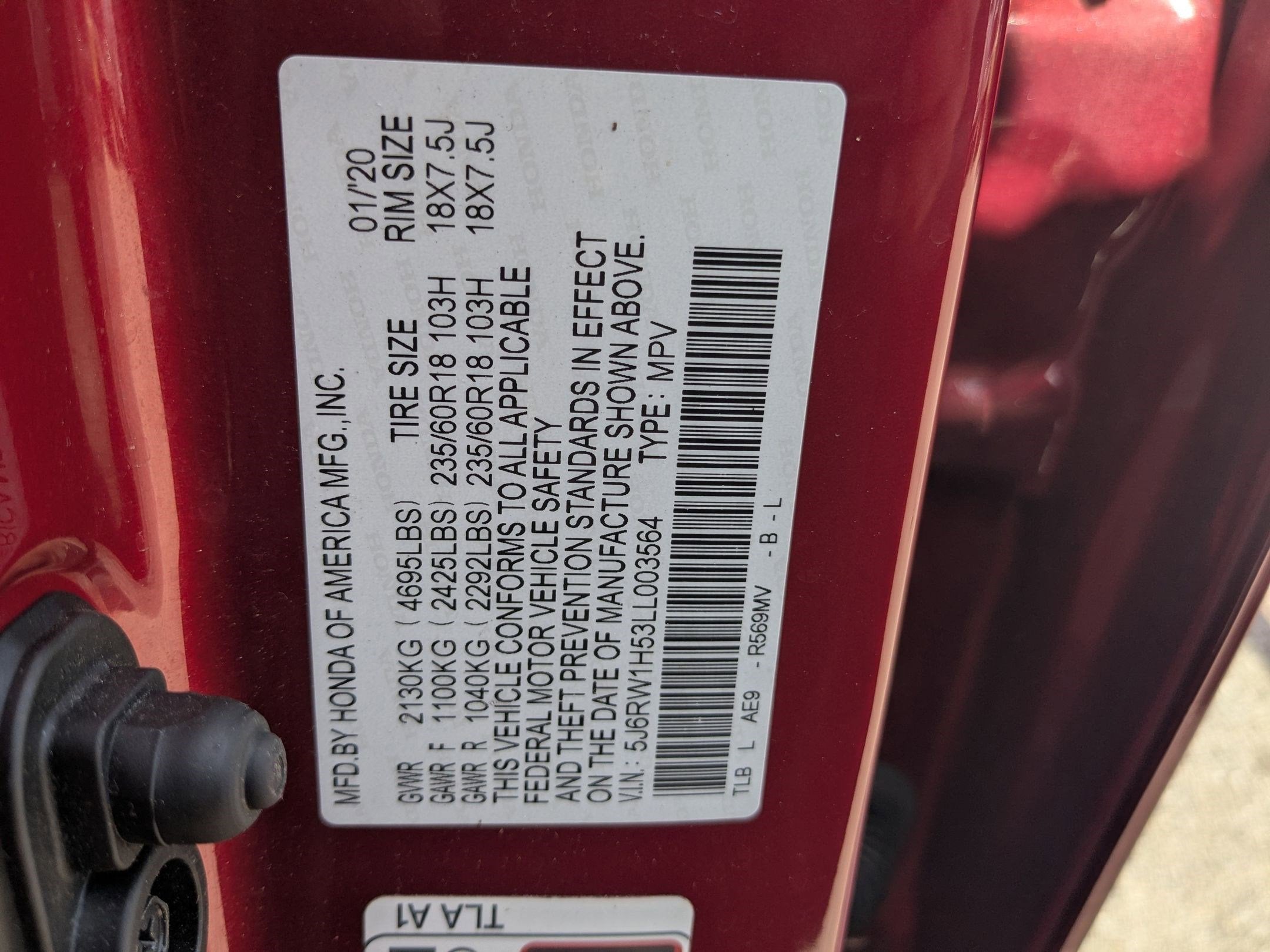 2020 Honda CR-V 2WD EX