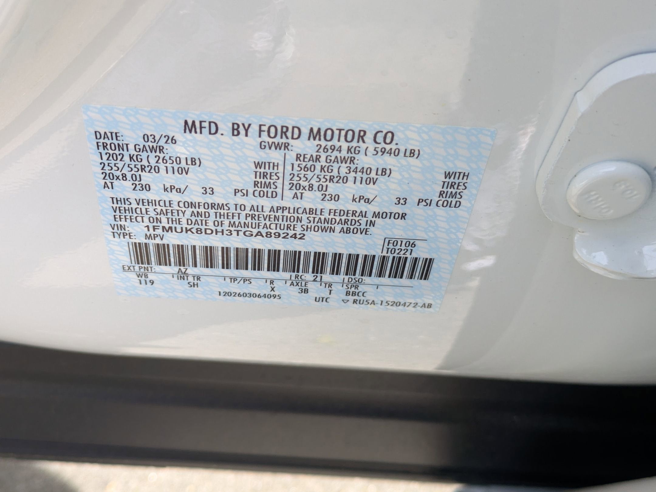 2026 Ford Explorer Active w/200A Pkg