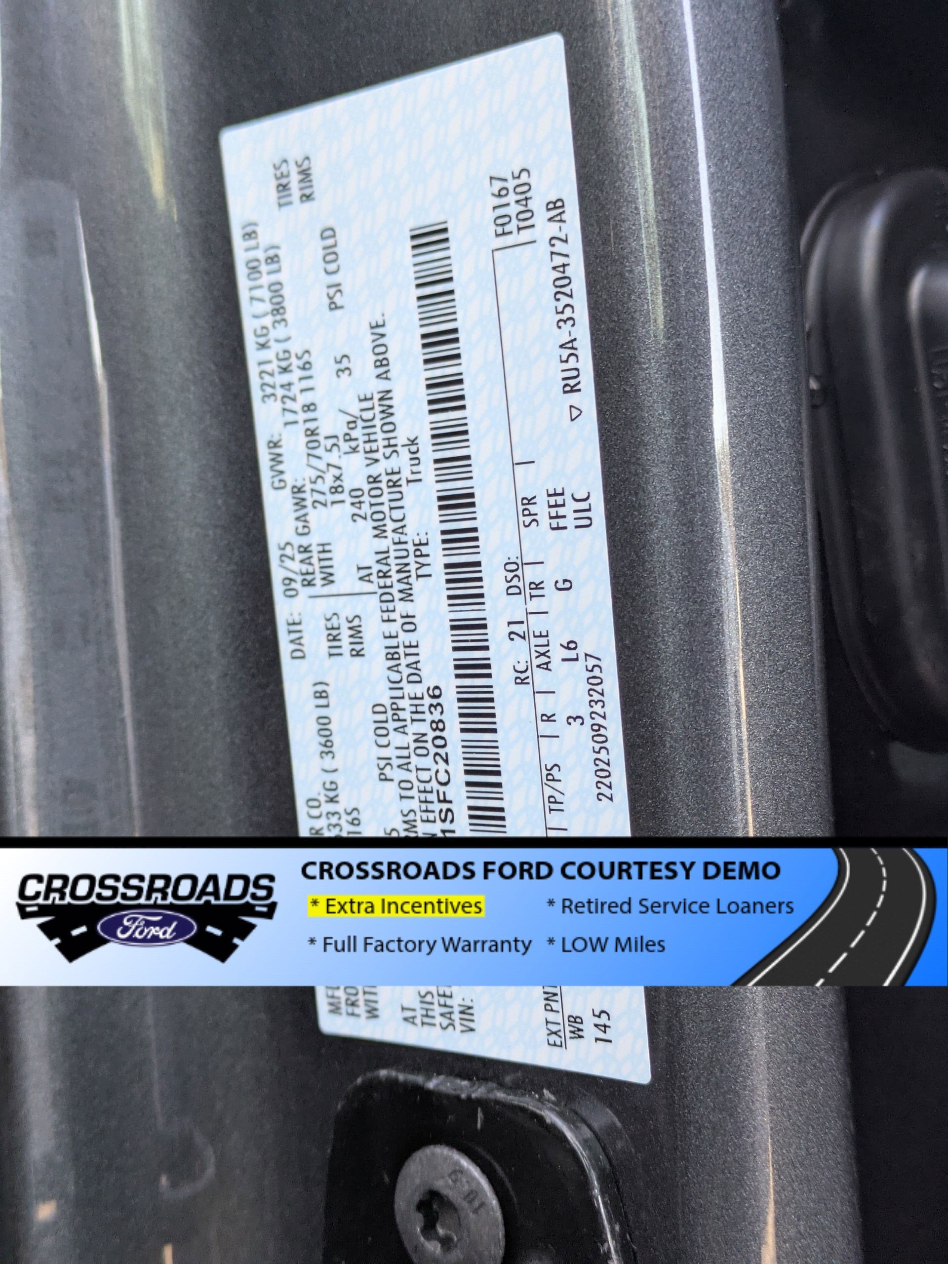 2025 Ford F-150 Tremor - Crossroads Courtesy Demo