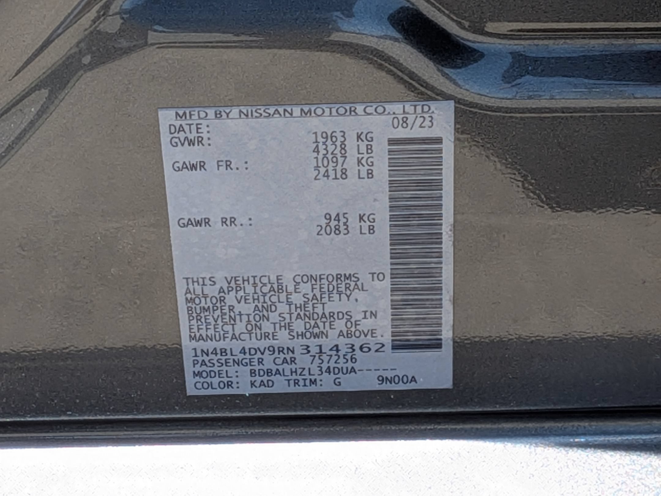 2024 Nissan Altima 2.5 SV