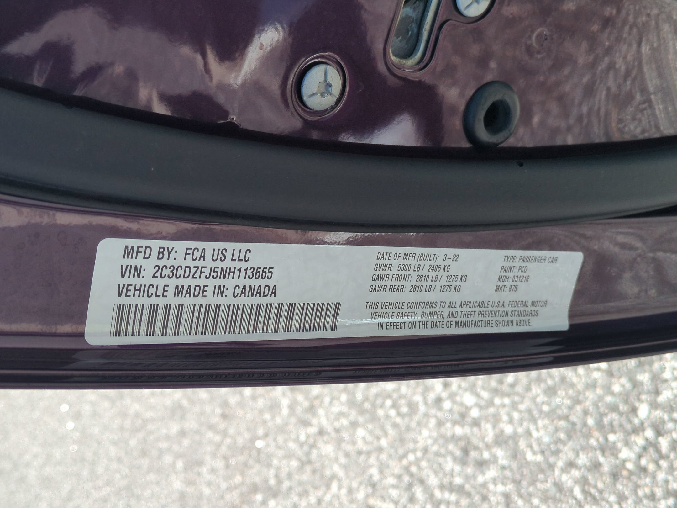 2022 Dodge Challenger R/T Scat Pack w/Dynamics Pkg