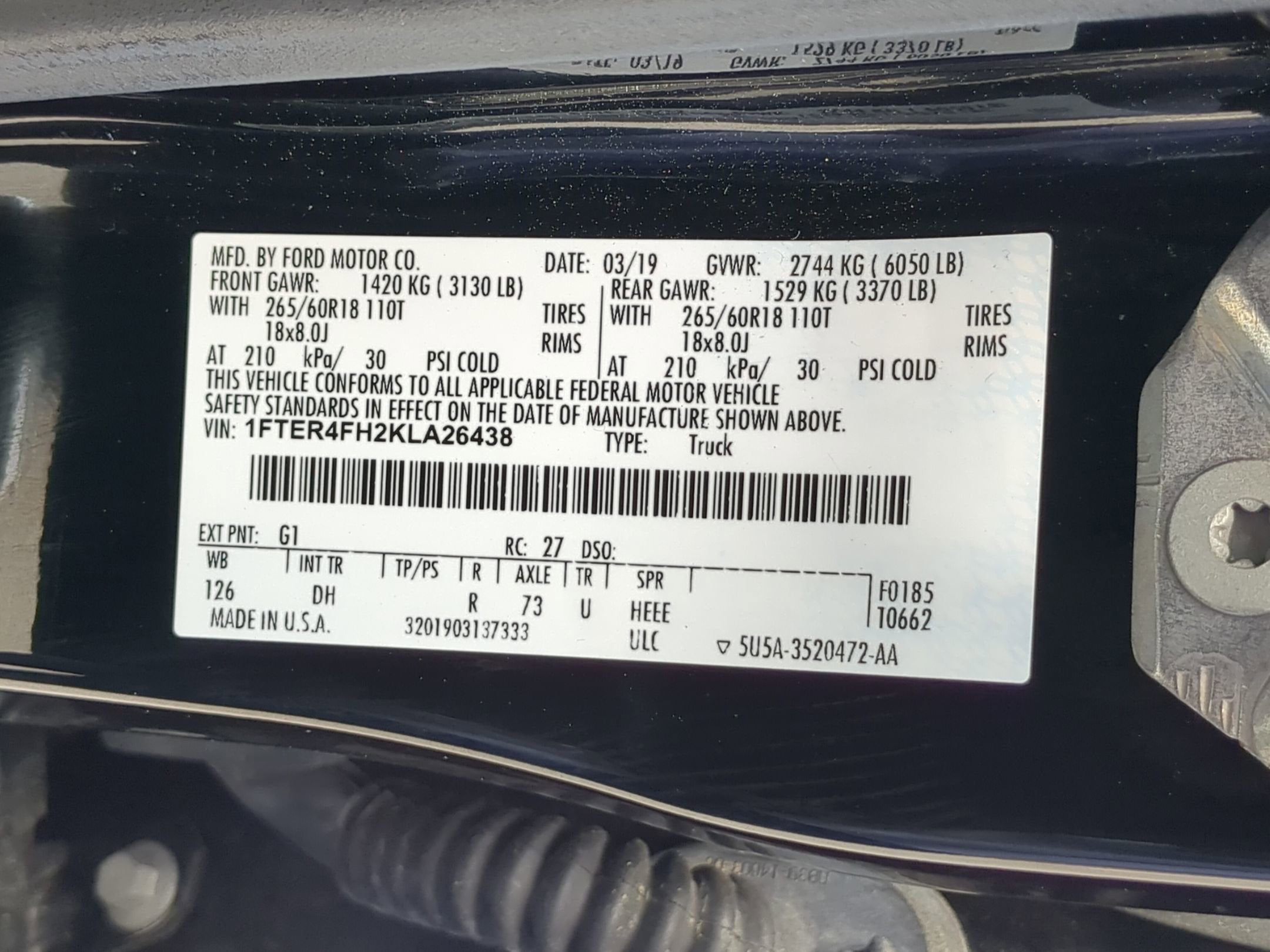 2019 Ford Ranger LARIAT