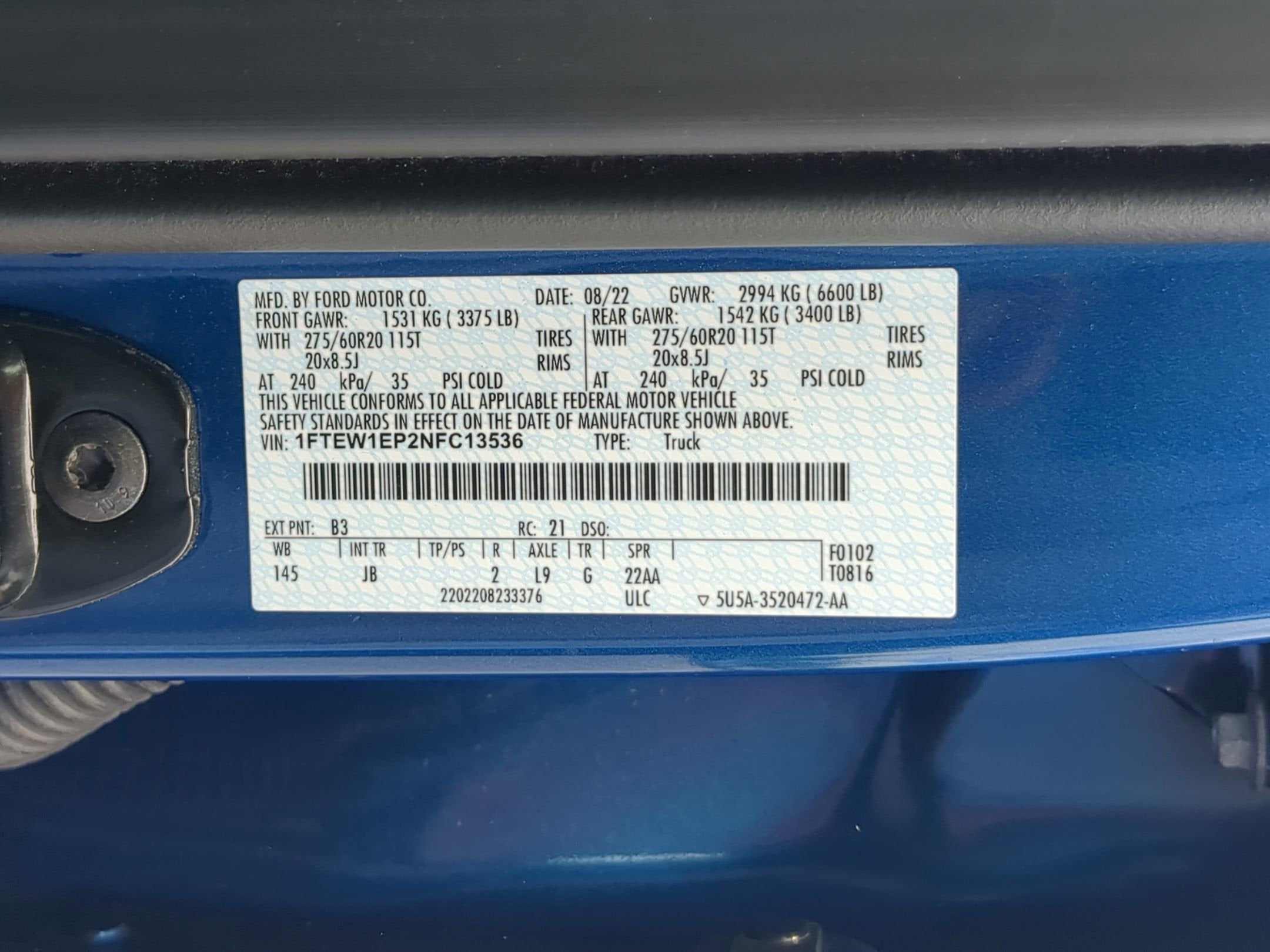 2022 Ford F-150 XL