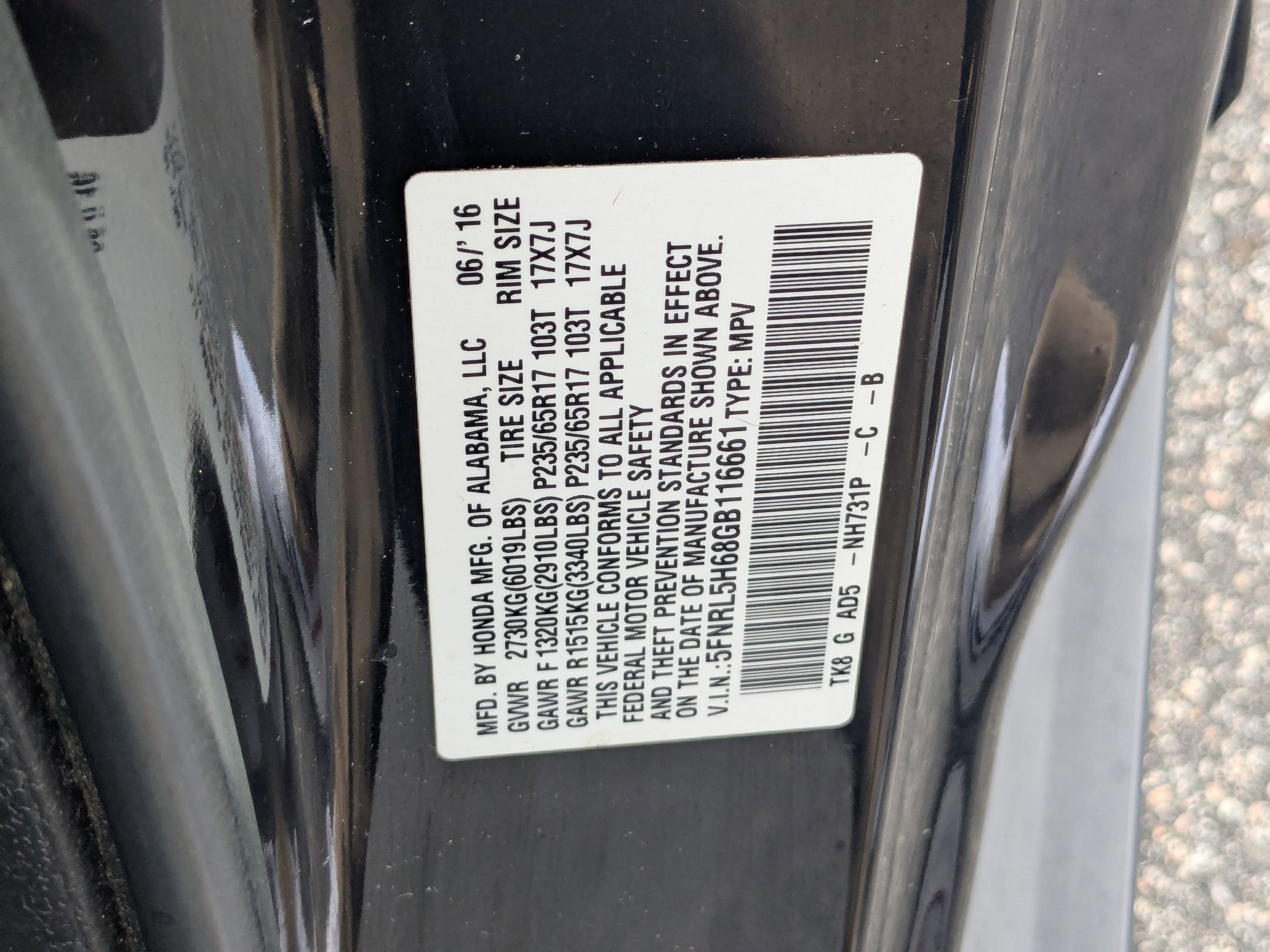 2016 Honda Odyssey EX-L