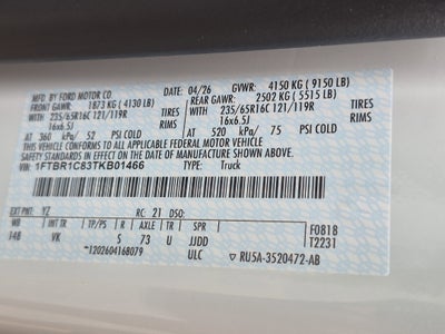 2026 Ford Transit Cargo Van Base