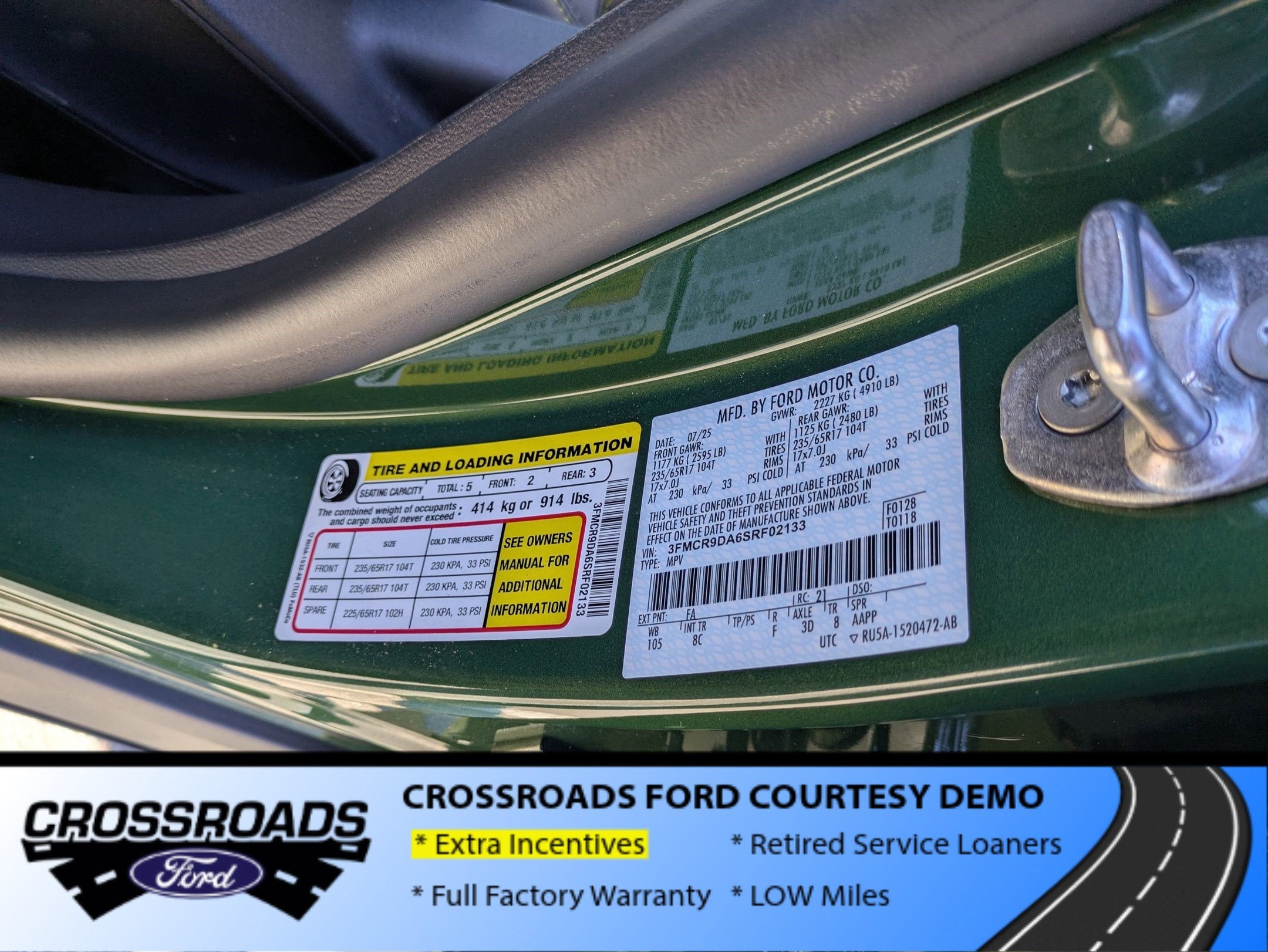 2025 Ford Bronco Sport Badlands - Crossroads Courtesy Demo